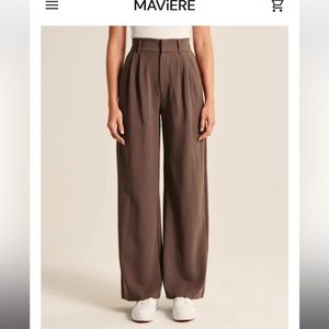 MAVIERE HIGH WAIST TAILORED WIDE LEG PANTS